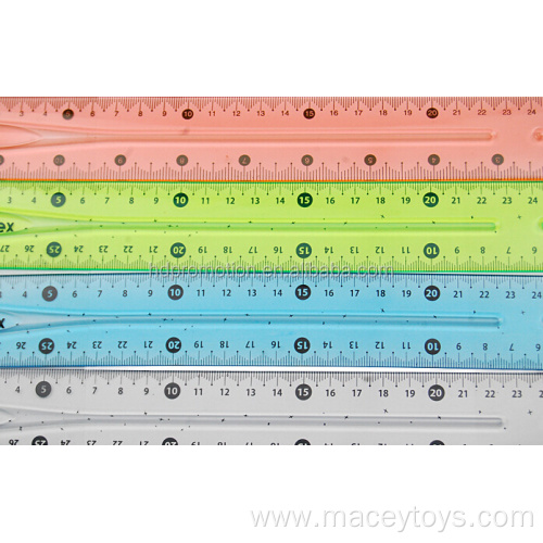 Flexible plastic ruler 15/20/30 cm school stationery